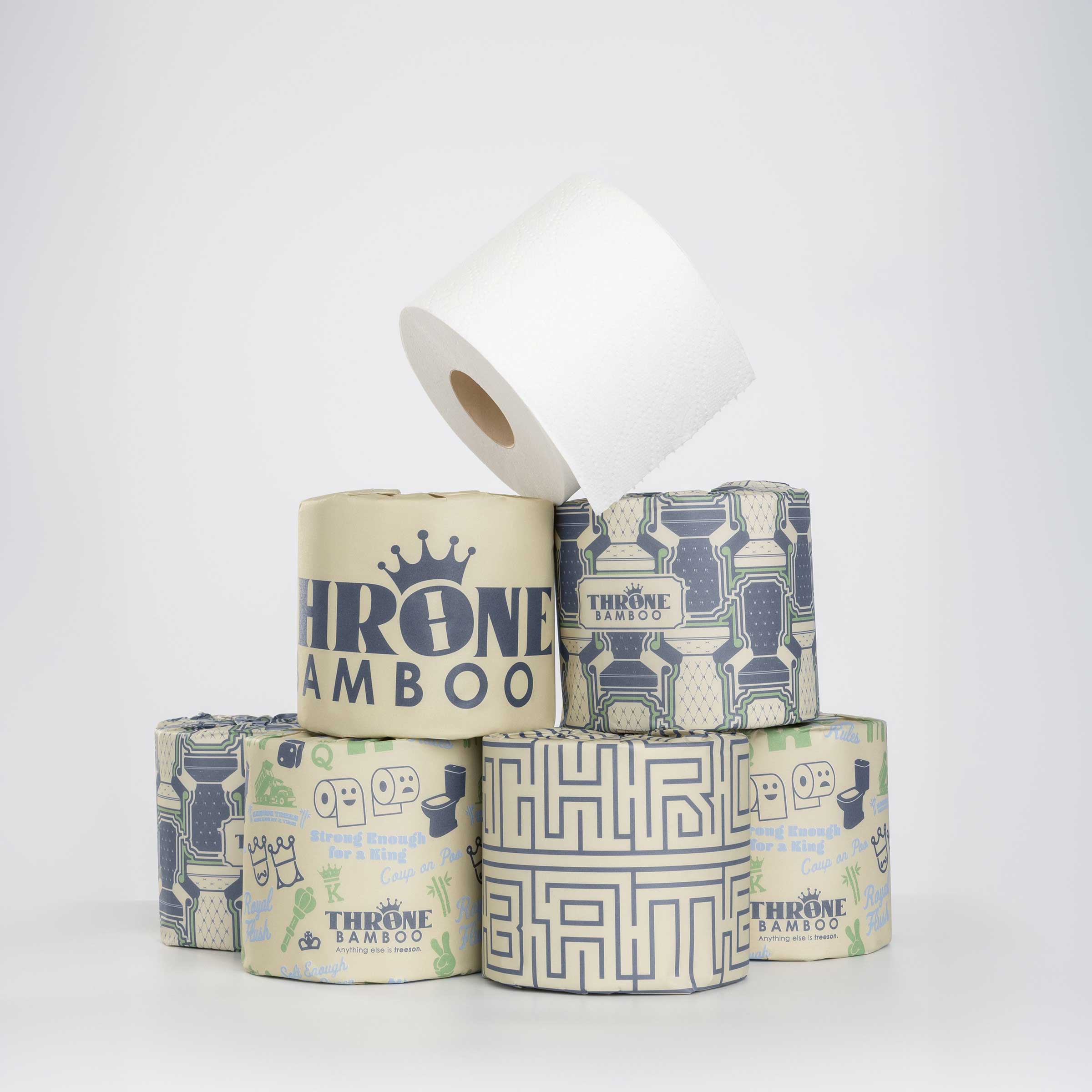 Bamboo Toilet Paper - Chemical Free, Septic Safe, 3-Ply Bulk